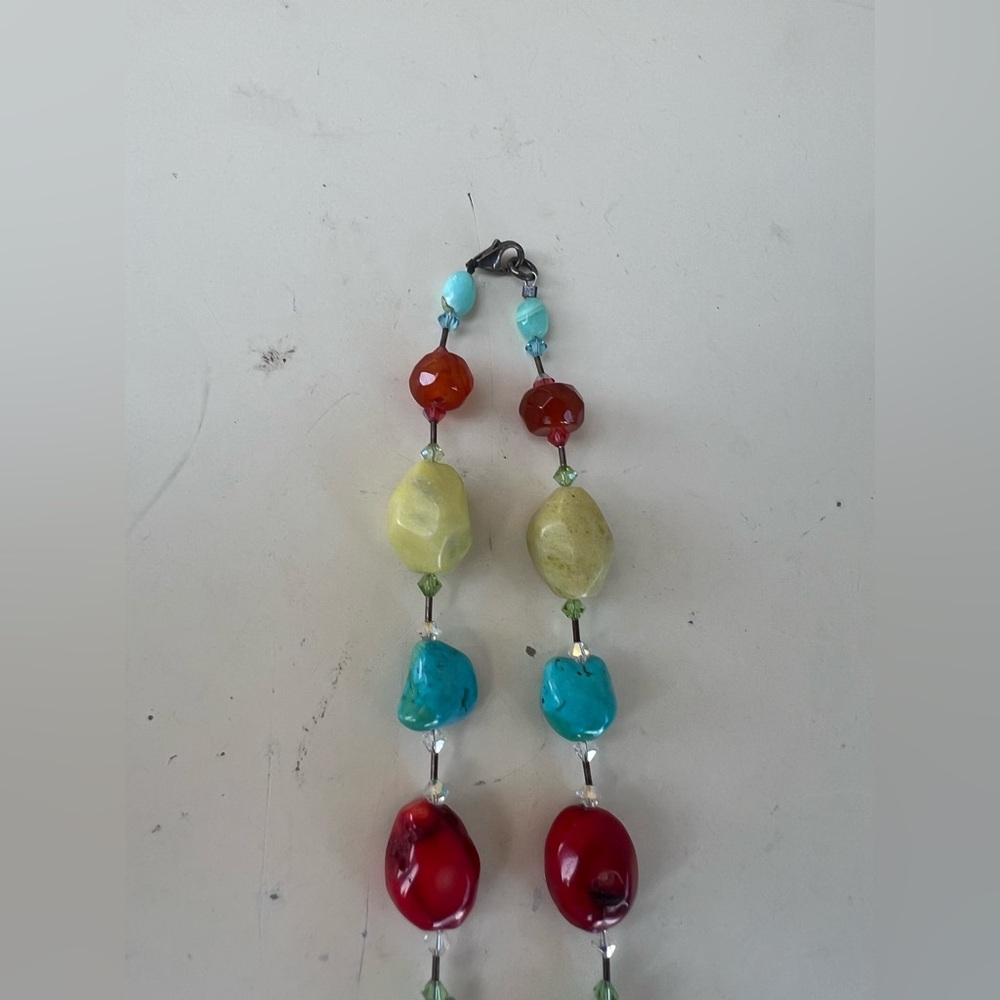 Vintage Boho Necklace Choker Style Various Beads … - image 8